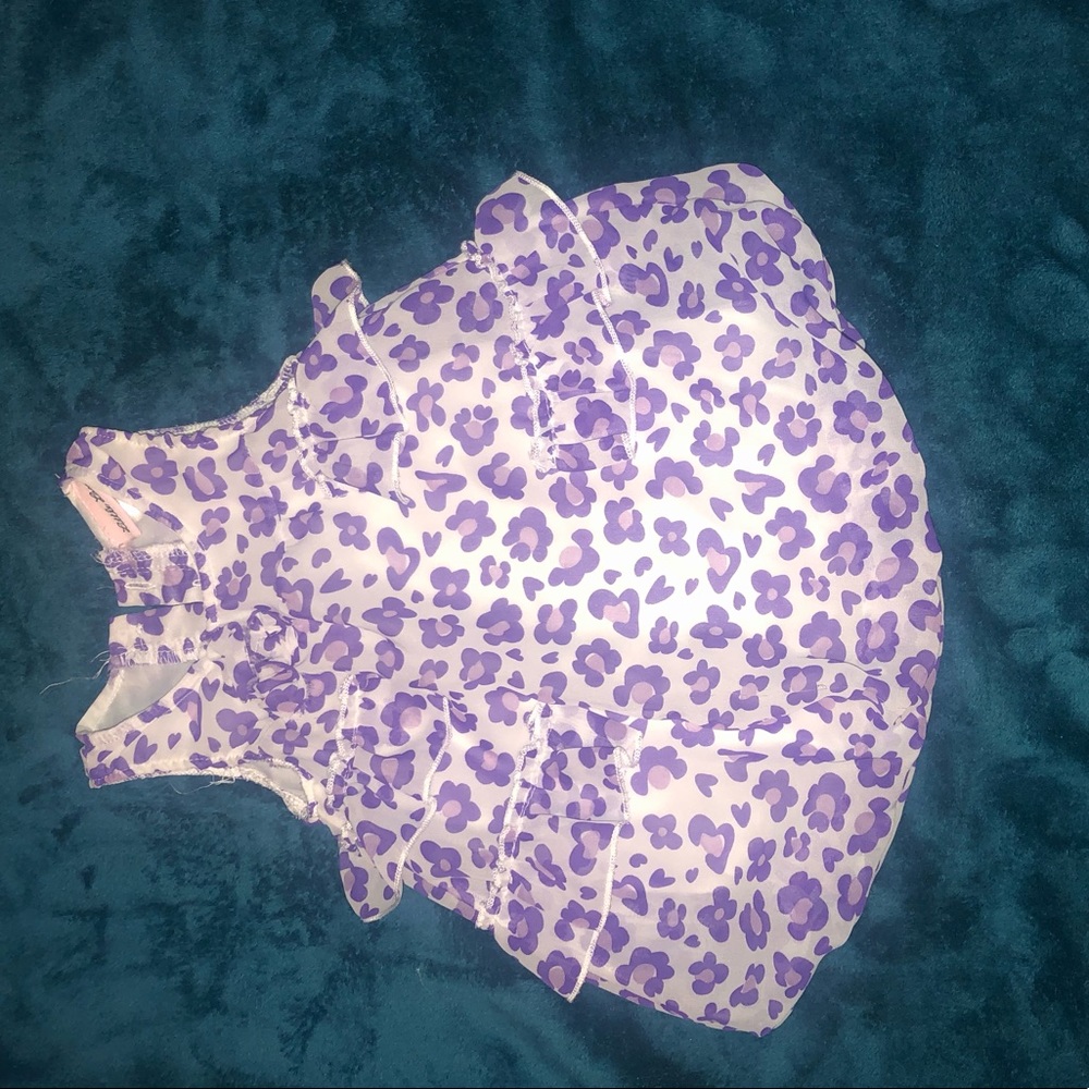 Purple White Cheetah Print Dress